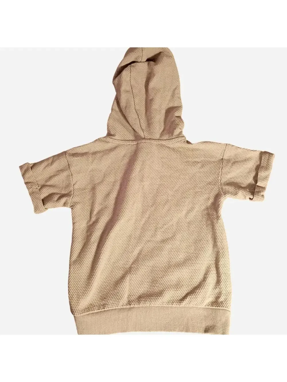 Disney Baby Tan Textured Hooded Pullover with Mickey Mouse Design 24M